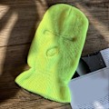Pikkukuva 5 / 5: Neulottu unisex-pipo, jossa 3 reikää, tuulenpitävä, pehmeä ja lämmin talvipipo ulkoiluun White One Size
