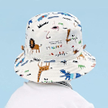 Miniatyrbild 2 av 6: Justerbar solhatt för barn, andningsbar strandhatt för pojkar och flickor Lion White