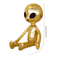 Miniatyrbilde 3 av 5: Ny oppgradert Alien bamse for barn, Alien Ugly Doll myk bamse romleker, Galaxy festdekorasjoner, romfestgaver Gold 65CM