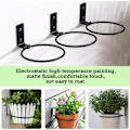 Miniatyrbillede 2 af 5: Sæt med 3 vægmonterede blomsterpotteholdere, potteringholder foldbar med skruer til indendørs haver, haller, indendørs grønt 4,5 tommer