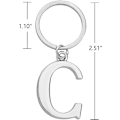 Miniatyrbillede 3 af 3: Nøglering Bogstav - Initial Alfabetet Nøglering Charm Bogstav C