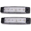 Miniatyrbilde 1 av 5: 12V 6 LED tilhengerposisjonslys, baklys, sidemarkeringslys, blinklys, instrumentbelysning (hvit)