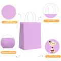 Miniatyrbilde 3 av 6: Gaveposer til Fest 10 stk Papirgaveposer til Barnfest, Papirposer med Håndtak, Små Gaveposer Ideelle til Bursdag, Bryllup, Babyshower, Jentefest Light Purple 10 count