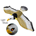 Pikkukuva 1 / 5: Väärennetty Lentävä Haukka Pelote Lintujen Karkotuslaite Pelottaa Linnut Pois Kyyhkyskarkotin Puutarhaan with light music