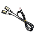 Pikkukuva 4 / 4: Hienot 2kpl Led-auton moottoripyörän rekisterikilven valot Lamppu Auto Takavalo Eturuuvipultti Polttimot Lamput Valonlähde 3 Led 5630 Smd