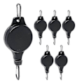 Miniatyrbild 2 av 4: Växthiss med Hjul Justerbar Höjd för Hängande Svart 5st Black 5pcs