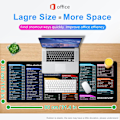 Miniatyrbilde 8 av 8: Stor Spillmusmatte, Lang XXL Musmatte, Kontor-Snarveismatte, Utvidet Datamusmatte/Skrivebordsmatte med Sydd Kant for Spillere, Kontor, Hjem Office Shortcuts A 800x300mm