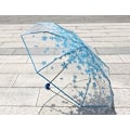 Miniatyrbillede 3 af 6: Transparent Parasol med Kirsebærblomster - Klar Parasol - Se Igennem Regnfoldbar Parasol til Kvinder, Børn og Piger - Letvægts Vindtæt Kompakt Foldbar
