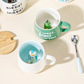 Miniatyrbillede 5 af 6: Gaver til kvinder Sød 3D dyre Kaffe Kops Te Kop Kawaii Ting Sjove Seje Kopper (uden ske og låg)