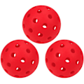 Pikkukuva 1 / 7: 3 Pakka Pickleball-palloa 40 Reikää Ulkokäyttöön Pickleball-pallo Pickleballit Ontto Harjoituspallo Useilla Väreillä Red