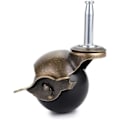 Miniatyrbillede 2 af 4: 8 stk. 40mm spindelhjul, møbelhjul med bremse, nylon til kontorstol, sovesofa, sofa, bæreevne 25 kg pr. hjul