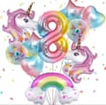 Bursdagsballonger 1-9 år Enhjørninger 8