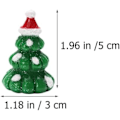 Miniatyrbilde 5 av 8: 12 stk. miniatyr julepynt i resin - snømenn, reinsdyr, julenissen - juletre for håndverk, snøkuler, eventyrhage, dukkehusdekorasjon