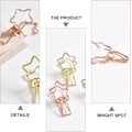 Miniatyrbilde 2 av 8: Klips Merktavle Bordholdere Metall Fil Klesklyper Festesystem Papir Tommel Vindtett Bilde Stativ Bordnummer Stativ Foldback Kontormapper Rose Goldx2pcs