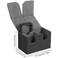 Miniatyrbillede 5 af 8: Kortspilsæske, Kortspilsæsker - PU Læder Kortspils Opbevaringskasse med Magnetisk Lukning, U-Formet Slot Solid Konstruktionen Brokasse Grey