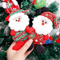 Miniatyrbilde 4 av 5: 12/1 stk. Juleplysjdukke Ornamenter Julenissen Snømann Juletre Hengende Anheng Hjem Jul Nyttår Festdekorasjoner Gaver 03-B(26x7cm)