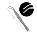 Pikkukuva 1 / 5: 12,5/14/16/18 cm ruostumattomasta teräksestä valmistetut pinsetit puutarhatyökalut keittiötyökalut kaarevat pinsetit 12.5cm elbow