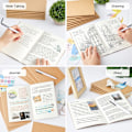 Miniatyrbild 5 av 7: 8-pack linjerade kraft-anteckningsböcker A5, 40 sidor linjerad anteckningsblock journal bulk, mjukt brunt omslag multipack anteckningsböcker för resenärer som gör planer, skriver PM kontor