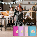 Miniatyrbilde 5 av 6: Gaveposer til Fest 10 stk Papirgaveposer til Barnfest, Papirposer med Håndtak, Små Gaveposer Ideelle til Bursdag, Bryllup, Babyshower, Jentefest Light Blue 10 count