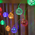 Miniatyrbild 3 av 7: LED Spegelboll Ljusslinga Disco Bar Party Julboll Högtidsljus Dekorativ Färg Color 6 M 40 led Battery