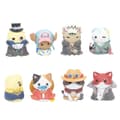 8 st Anime One Piece Figurer Set Kattmodell Mini Q Version Tecknad Figur Leksaker för Presenter Samling Skrivbordsdekor