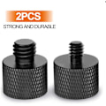 Miniatyrbillede 1 af 7: Kamera Avatar Skrue Adapter 2 STK Tråd 3/8 til 1/4 Han Adapter og 1/4 Han til 3/8 Hun Adapter Sæt til Mikrofonstativ Kamera Montering Skærm