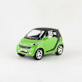 Miniatyrbilde 3 av 5: 1:32 Skala Diecast Lekebilmodell Smart Fortwo Bil Trekk Tilbake Dører Åpnbare Lyd & Lys Bil Utdannings Samling Gave Liten Yellow