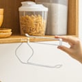 Miniatyrbilde 5 av 5: Vinstativ for tørking av vinglass - Ingen boring - Oppbevaring - Hengende stativ for plastfolie og papirhåndklær hvit white