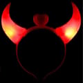 LED Djevelhorn Lysende Hodebøyle Blinkende Dekorasjon For Halloween Julebord Ny Red