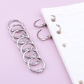 Miniatyrbillede 6 af 8: 100 stk. Binder Ringe, Løse Blade Binder Ringe, Bog Ringe, Metal Bindingsringe til Papirer, Flash Cards, Index Cards, Ringbind, Kontor, Skole, Hjem 0.75 Inch/19mm