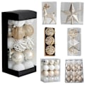 Miniatyrbilde 2 av 5: Julepynt 2023 Julekuler Juletrekuler Anheng Xmas Hjem God Fest Bryllup Ornament Forsyninger Plast 24PCS