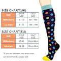 Pikkukuva 4 / 5: 5 paria kompressiosukkia, polven yläpuolisia, tukisukkia Mixed colors L-XL