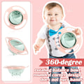 Miniatyrbild 6 av 6: Gyro Bowl Anti Spill Bowl Smooth 360 Grader Matservering, Skålsatser, Småbarnsskålar, Spillfri Matning Småbarn, 360 Rotation Gyroskopisk Skål