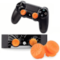 Miniatyrbild 1 av 5: För PS4-handkontroll Tumgrepp Förlängningsskydd för PS5-tillbehör FPS Joystick Prestanda för PlayStation 5 PS4 Gamepad-skydd Orange