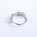 Miniatyrbillede 4 af 5: Kvinder Roterbar Fidget Perler Ringe Enkelt Spole Spinner Perler Ring Anti Stress Angst Åbning Fred Ring Smykker