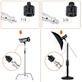 Miniatyrbild 6 av 7: Kamera Avatar Skruvadapter 2 st Tråd 3/8 till 1/4 Hanadapter och 1/4 Han till 3/8 Honadapter Set för Mikrofonstativ Kameramontering Monitor