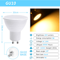 Miniatyrbilde 2 av 5: LED GU10 Spotlys, 5W varm hvit 3000K (tilsvarer 50W halogen) Energibesparende glødepære, 400lm 120 ° stråle ikke dimmbar, 10 stk