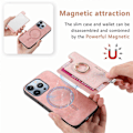 Pikkukuva 4 / 5: B5 iPhone 16 Pro Max -kotelo 2-in-1 Magneettinen irrotettava korttipidike Nahka + TPU Puhelimen suojus - Vaaleanpunainen Pink