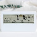 Miniatyrbild 6 av 7: Digital inomhusklocka termometer väckarklocka LCD veckodag lättläst kalenderpåminnelser hem väderövervakning
