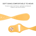 Miniatyrbilde 4 av 8: Silikonreim for Samsung Galaxy Watch 6/5/4 for kvinner og menn, 20 mm myk erstatningsreim for Samsung Watch 6/5/4 Ginger yellow