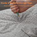 Miniatyrbilde 5 av 7: Klær Oppbevaringspose Dyne Oppbevaringsposer King Size Oppbevaringsposer for Dyner Klær Quilt Tepper Sengetøy Dyneposer Under Sengen Oppbevaringsposer med Glidelåser Grey 75L*6PCS