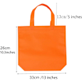 Miniatyrbilde 2 av 5: 24 stk. ikke-vevde poser - 33 * 26,2 cm gjenbrukbare festgaveposer, godteposer, handleposer, vaskbar totebag med håndtak for festgaver (6 farger)