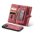 Miniatyrbillede 4 af 7: CaseMe Multi-Slot 2 i 1 Wallet Case iPhone 13 Pro Max Rød