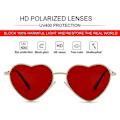 Miniatyrbilde 2 av 5: SDIGV Polariserte Hjerte Solbriller for Kvinner Mote Nydelig Stil Metallramme UV400 Beskyttelse Linse Gold Red