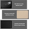 Miniatyrbillede 3 af 7: Opgraderet Midterkonsol Cover til Bil, Mikrofiber Læder Armlæns Cover med 2 Opbevaringslommer, Universal Bil Armlæns Opbevaringsboks Bil Interiør A Black