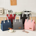 Miniatyrbilde 8 av 8: Lunsjposer for Kvinner Menn, Bærbar Isolerende Lunsjpose Vannresistent Lekkasjesikker Lunsjboks Tote Bag for Barn Jenter Gutter Voksne Pink