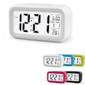 Miniatyrbild 1 av 5: Väckarklocka med Snooze, Nattlampa, Termometer, Digital LED-Display, Batteridriven White