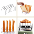 Miniatyrbillede 6 af 7: 2 stk. Toast Stativ 8 Skive Toast Stativ Kølegitter Rustfrit Toast Brødholder Tilbehør Organizer til Køkken og Restauranter