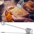 Miniatyrbillede 3 af 3: Hønningsske i rustfrit stål, honning og sirup, ske-pind, honningsske