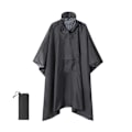Miniatyrbillede 1 af 5: Regnkappe 3 i 1 Regnponcho Vandtæt Poncho Voksen, Genanvendelig Regnponcho Voksen Vandtæt Poncho grey